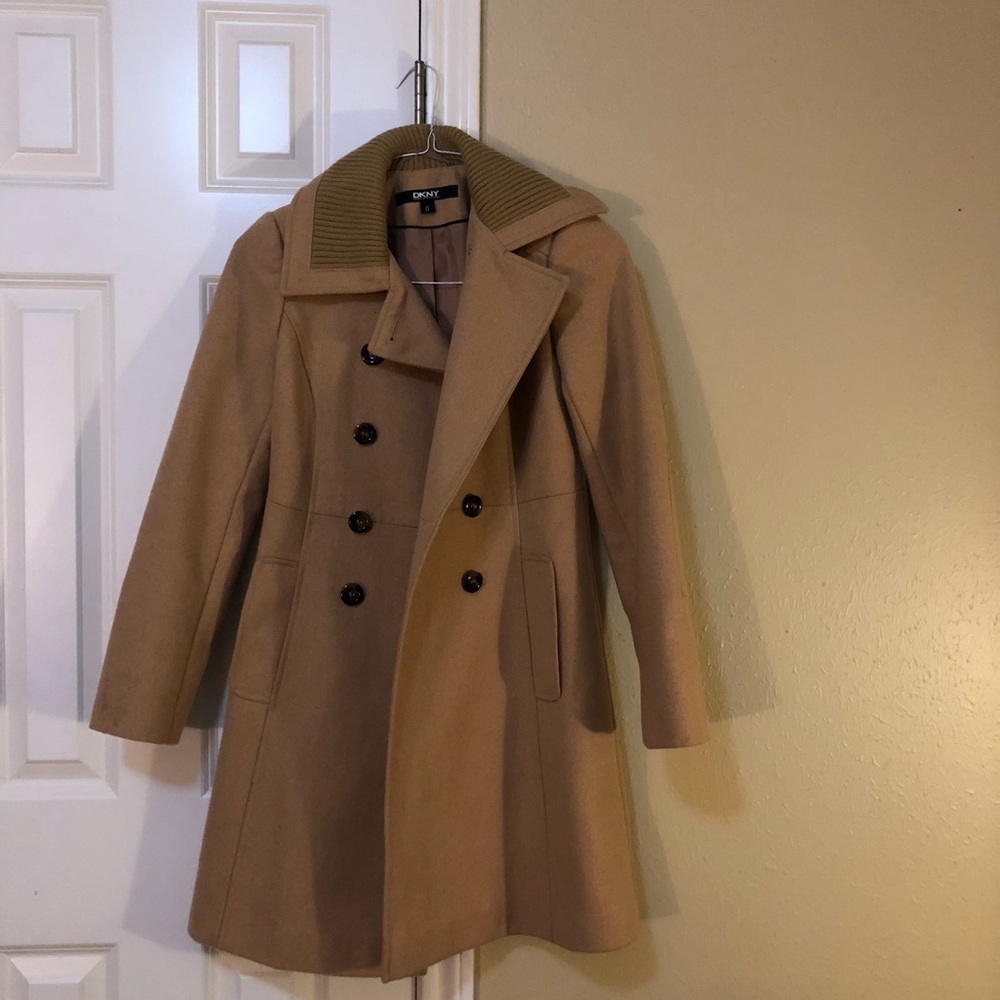 DKNY beige/tan/nude coat - Size 0